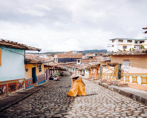 neighborhood walk after work in Colombia